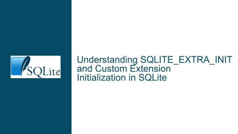SQLITE_EXTRA_INIT and Custom Extension Initialization in SQLite