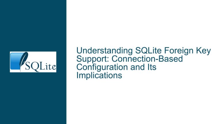 SQLite Foreign Key Support: Connection-Based Configuration and Its Implications