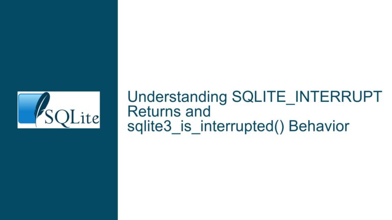 SQLITE_INTERRUPT Returns and sqlite3_is_interrupted() Behavior