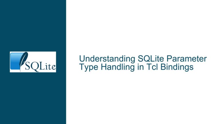 SQLite Parameter Type Handling in Tcl Bindings