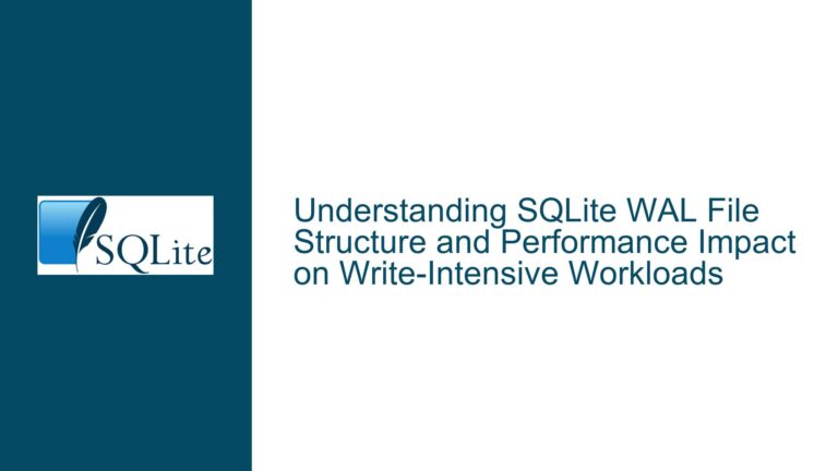 SQLite WAL File Structure and Performance Impact on Write-Intensive Workloads