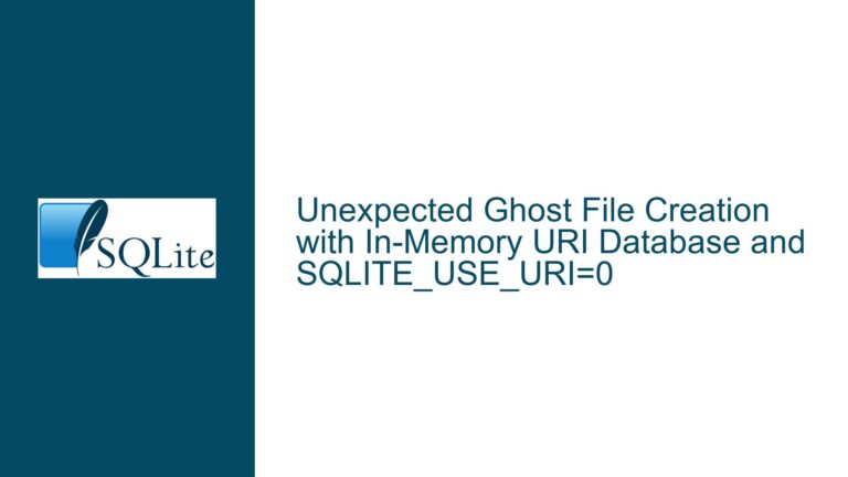 Unexpected Ghost File Creation with In-Memory URI Database and SQLITE_USE_URI=0