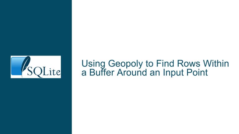 Using Geopoly to Find Rows Within a Buffer Around an Input Point